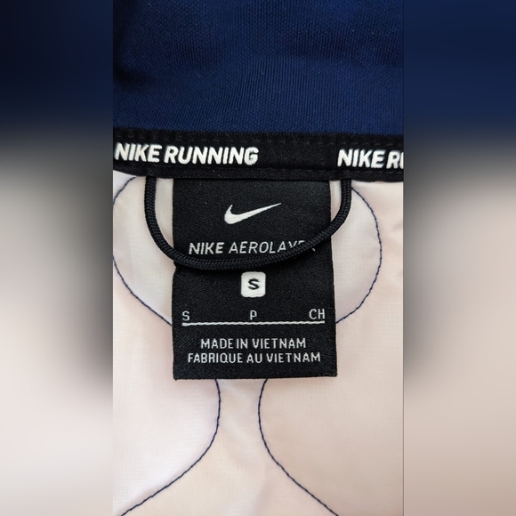 Women’s Nike Aerolayer  Running Vest Void/Atmosphere Grey Size S - Picture 11 of 16